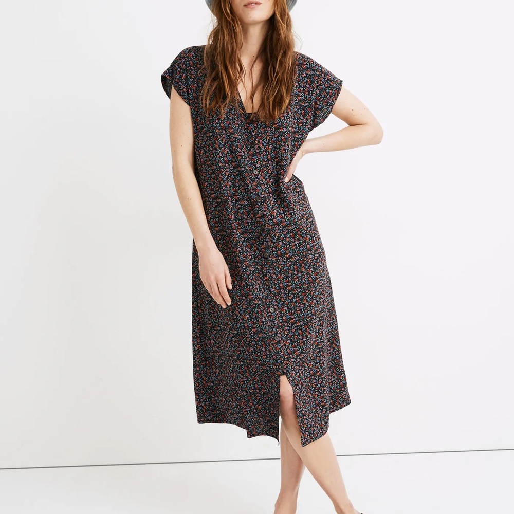 Madewell easy midi dress in fieldwalk floral